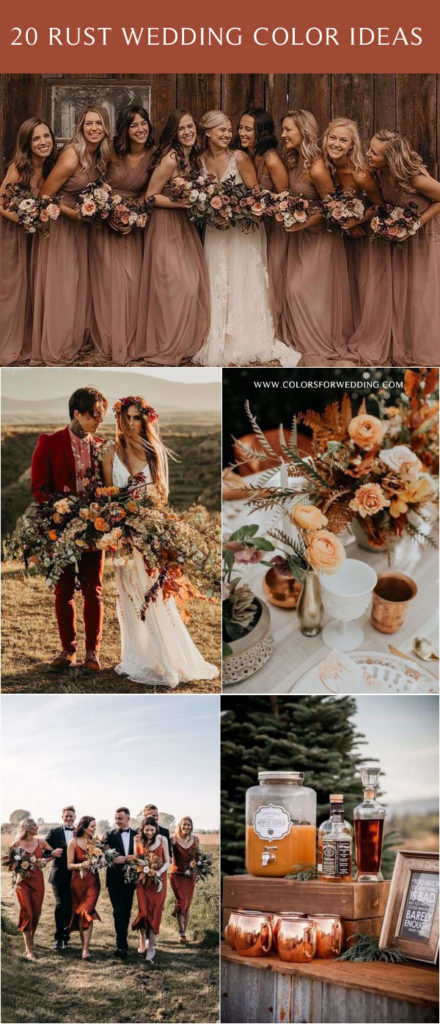 20 Hot Rust Wedding Colors for Fall 2024