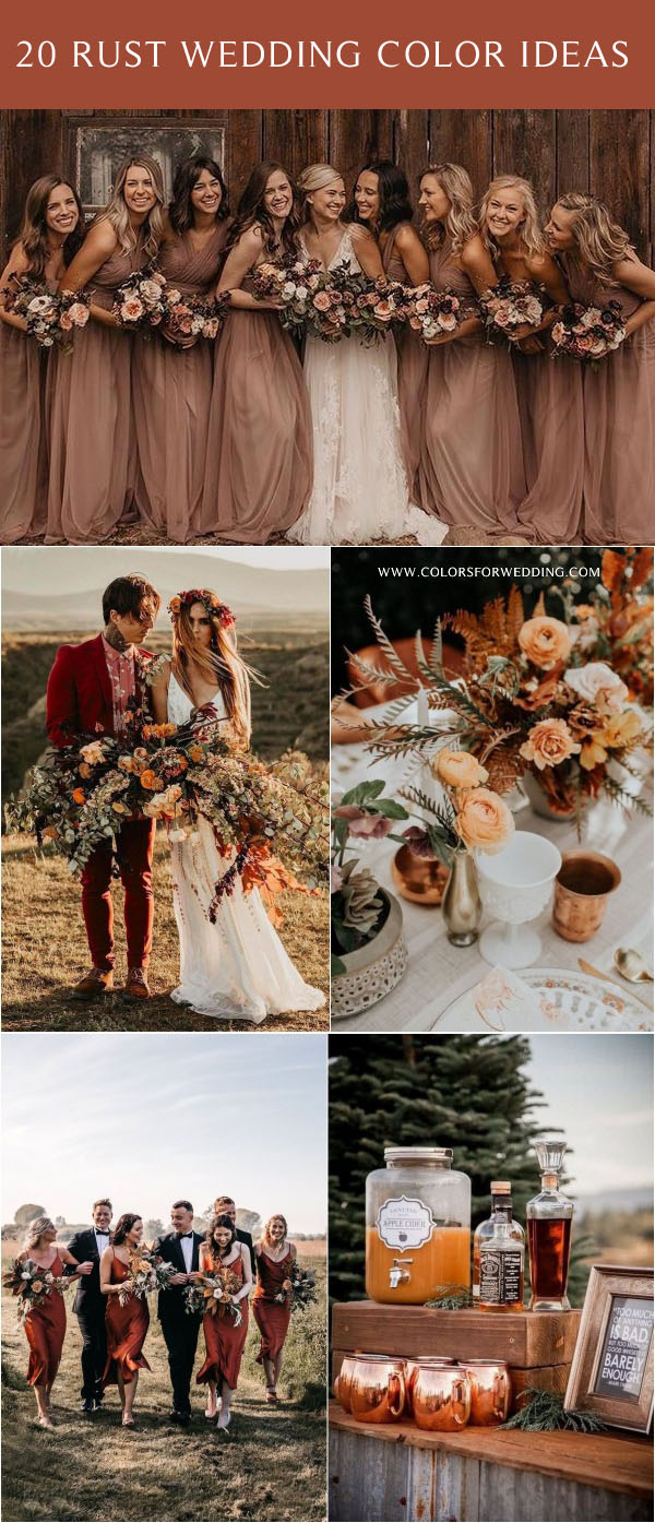 Rust Terra cotta fall wedding color ideas