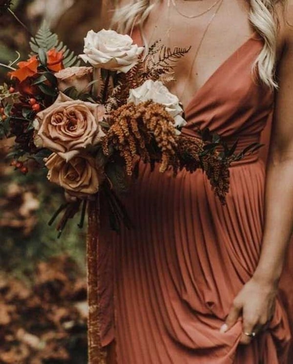 Rust color combinations for autumn wedding