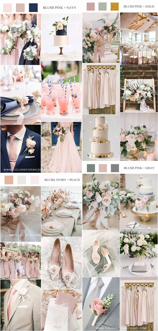blush pink wedding color ideas