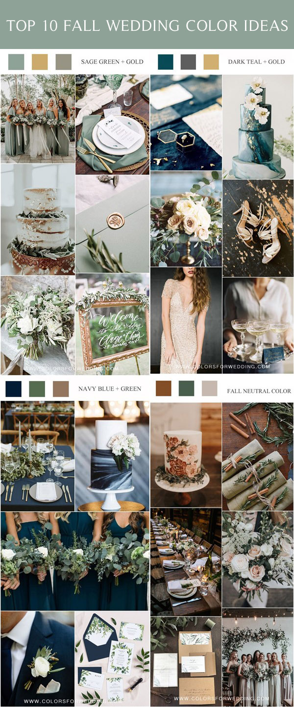 fall wedding color ideas and trends