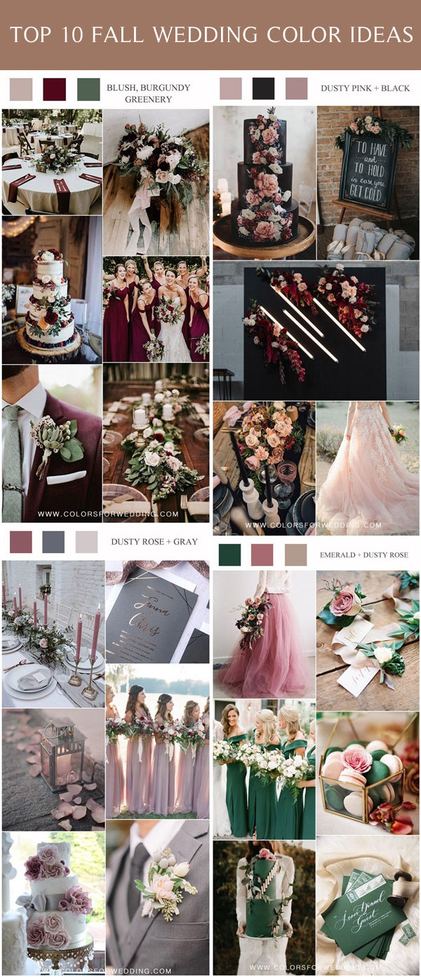 fall wedding color ideas - autumn wedding color ideas