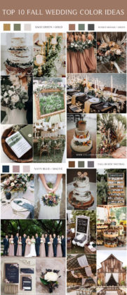 Top 20 Fall Wedding Color Ideas for 2024 | CFC