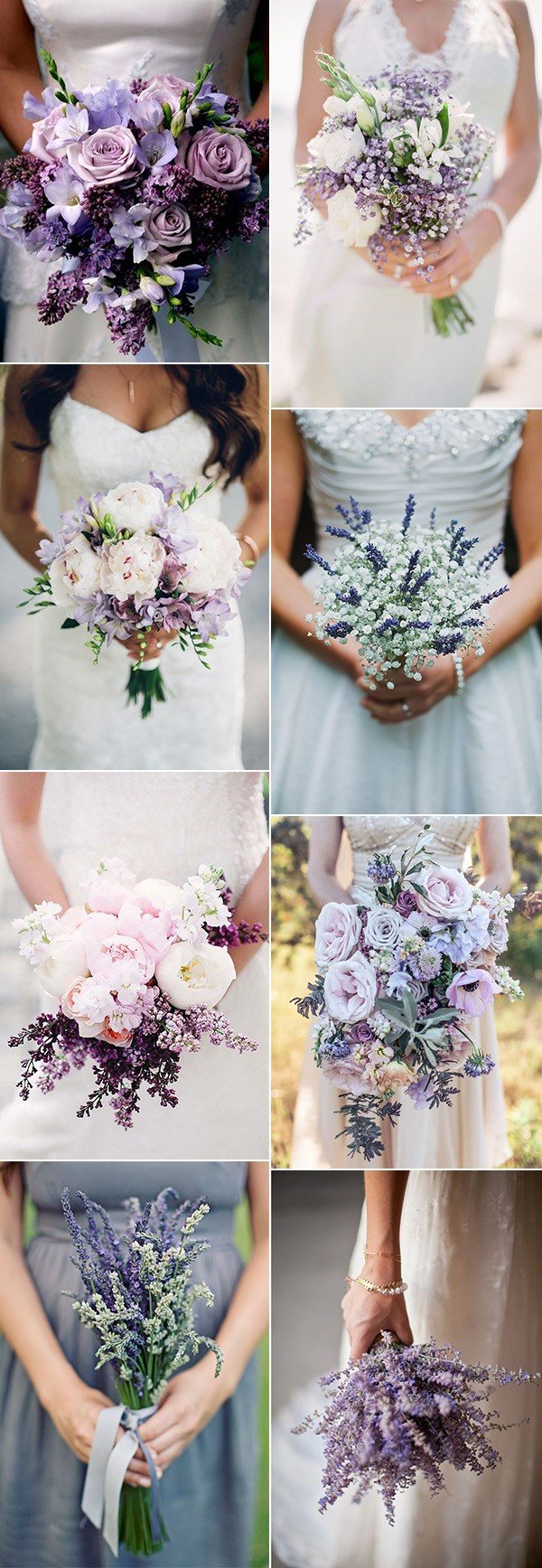 lavender themed wedding bouquet ideas