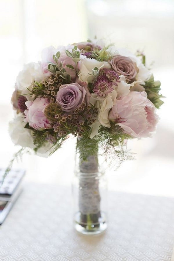 mauve and blush pink wedding bouquet