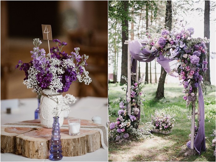 purple lavender wedding color ideas