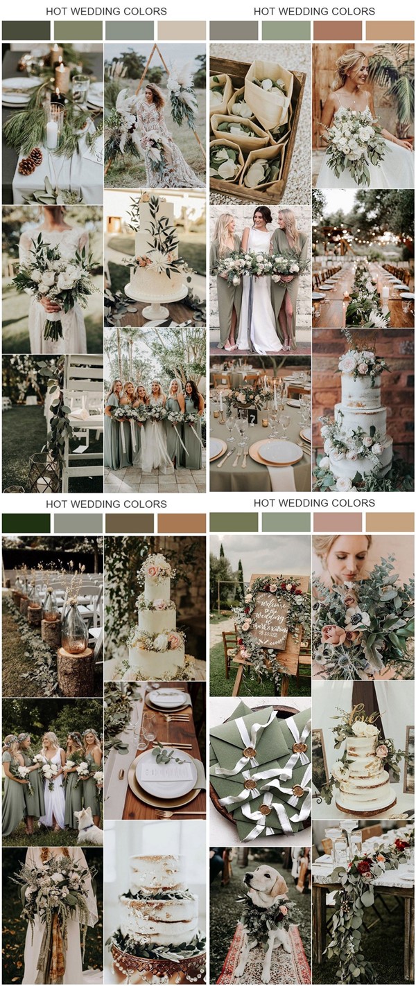 sage green wedding color combos and ideas 2020