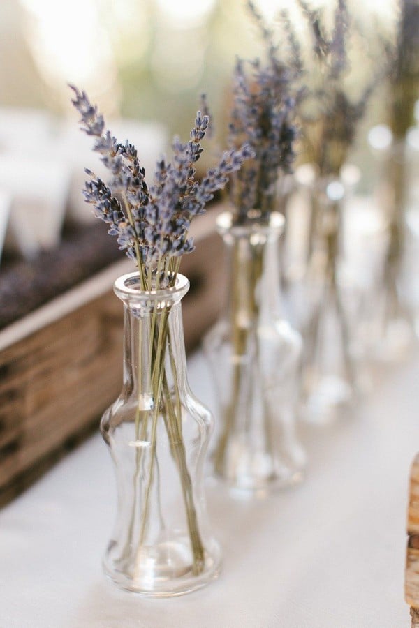 spring lavender wedding centerpieces