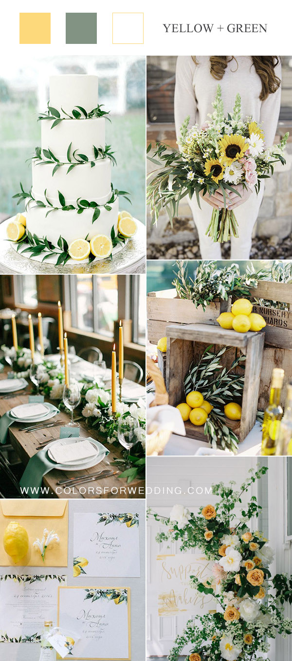 yellow and green summer wedding color ideas