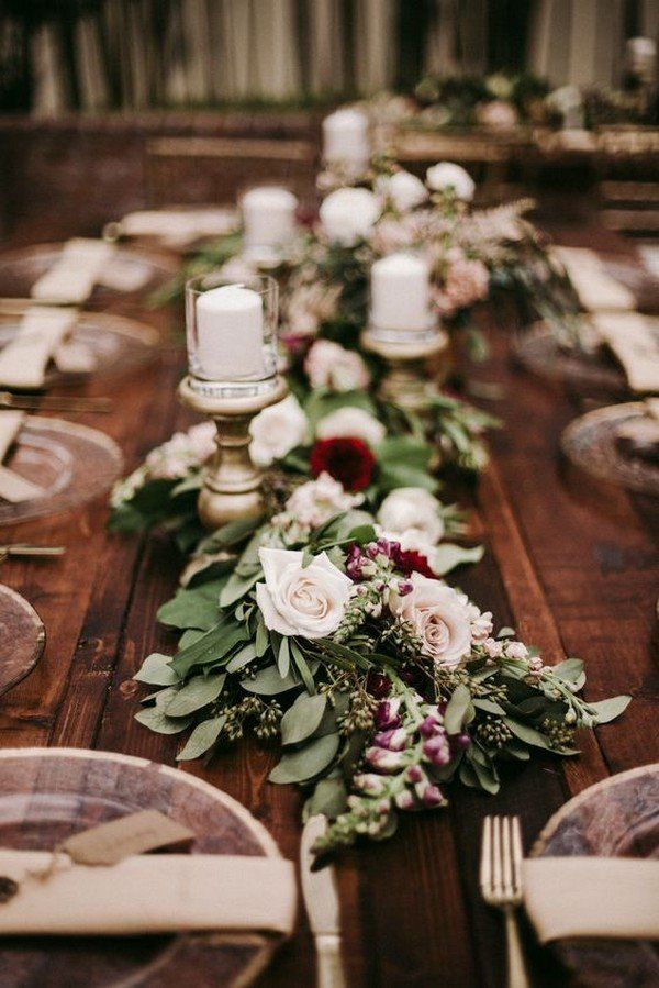 Burgundy Wedding Centerpieces for Fall