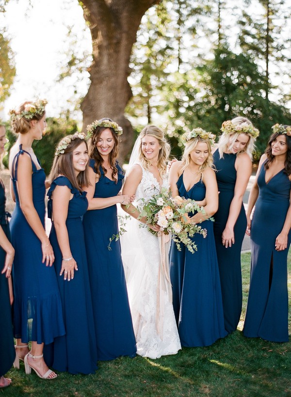 Classic Blue Bridesmaid Dresses