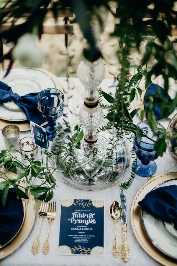 Classic Blue Wedding Menu