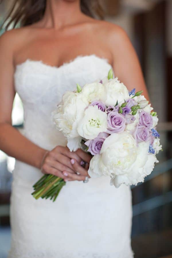 Lilac and White Spring Wedding Bouquet
