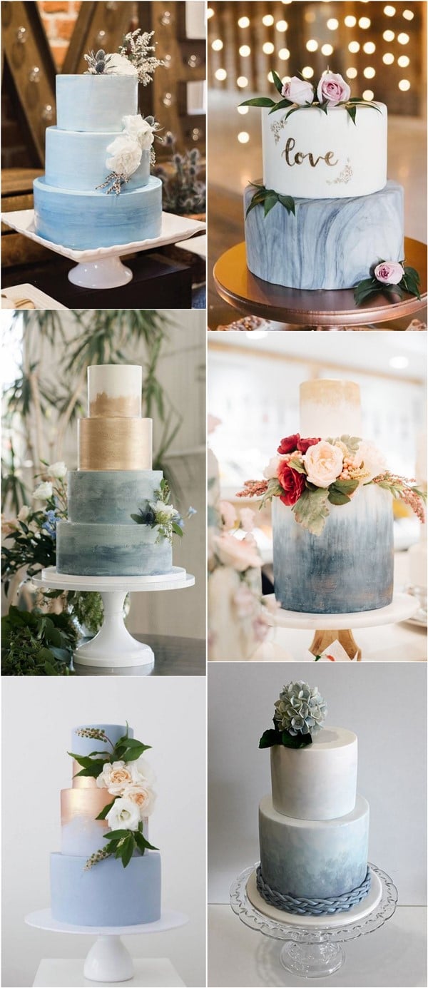 ❤️ 20 Dusty Blue Wedding Cake Ideas 2023