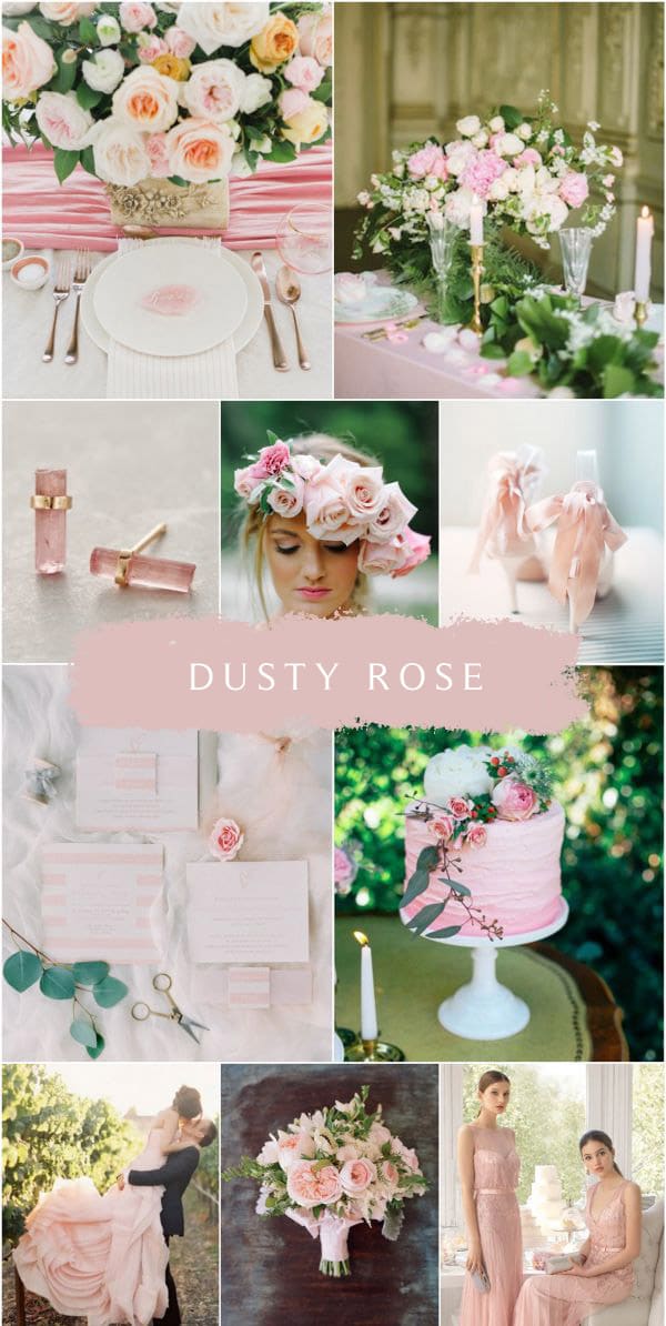 dusty rose wedding color ideas
