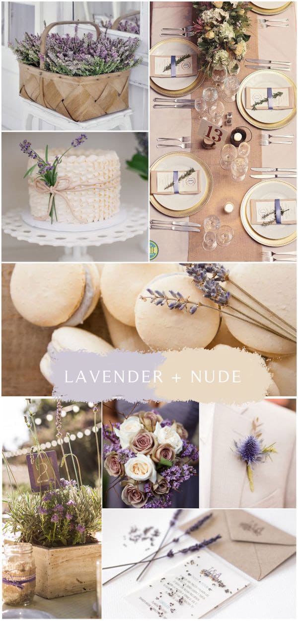 lavender and nude wedding color ideas