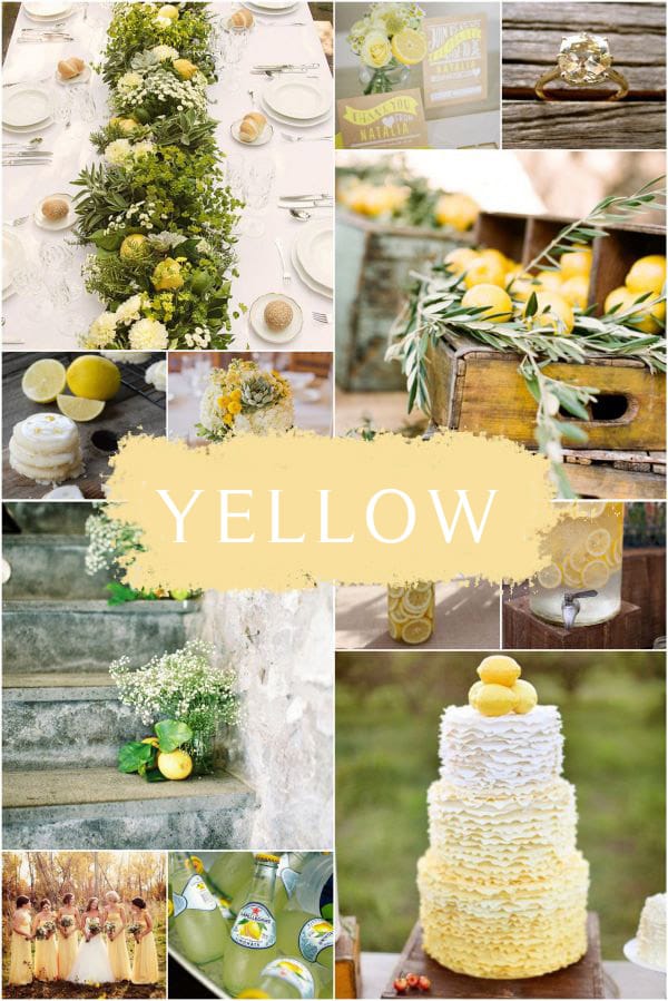 light yellow wedding color ideas