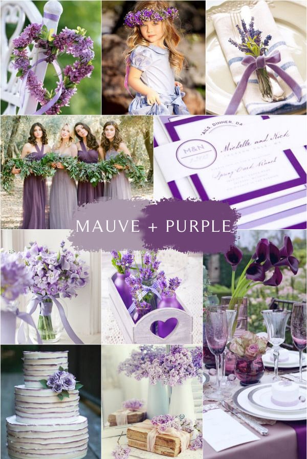 mauve and purple wedding color ideas