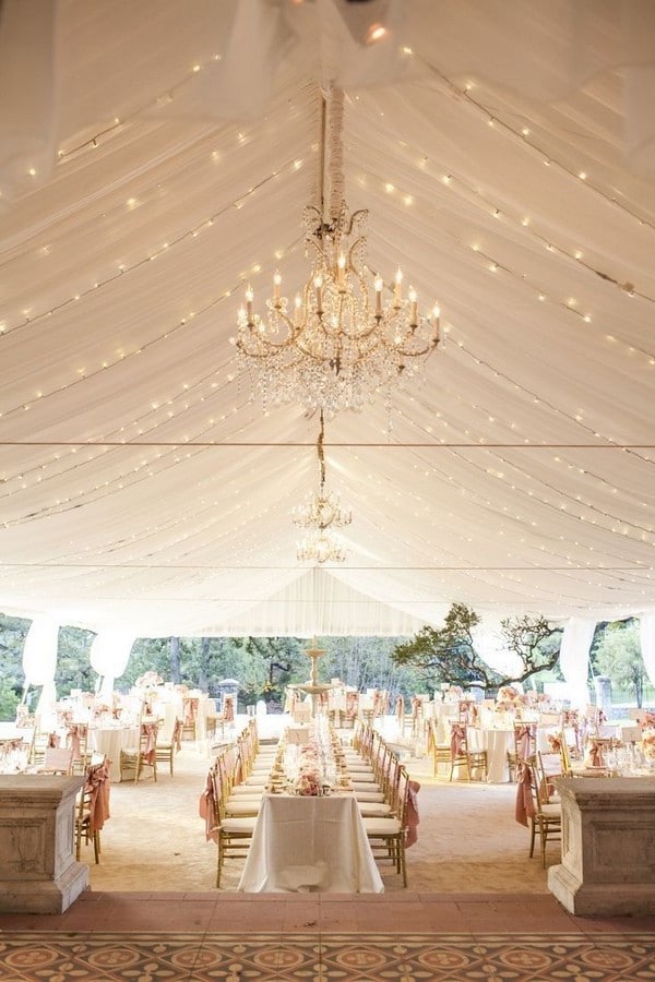 neutral wedding canopy reception ideas