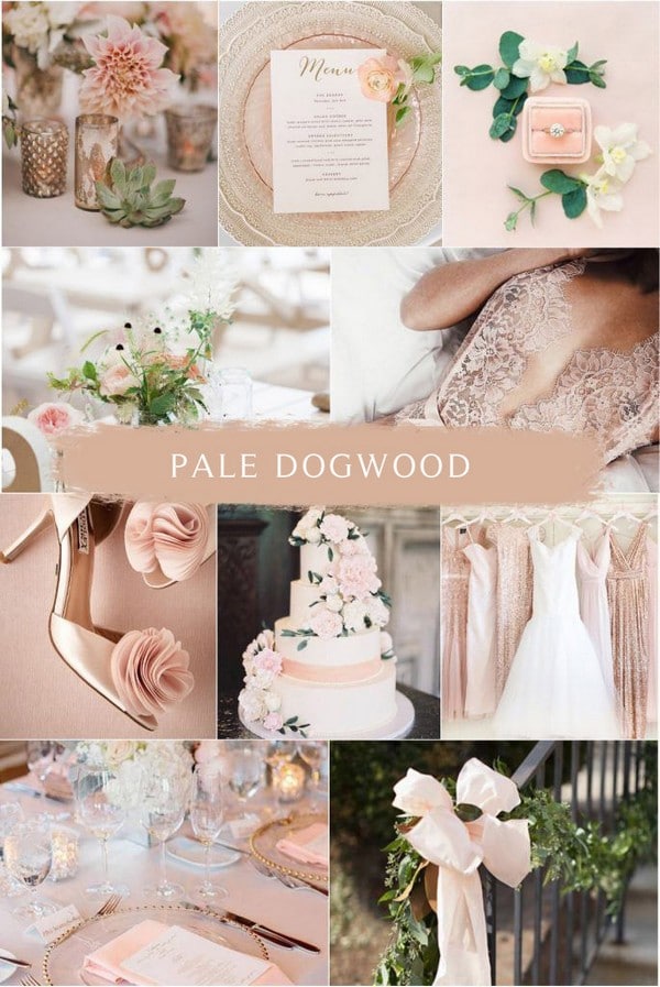 pale dogwood neutral wedding color ideas