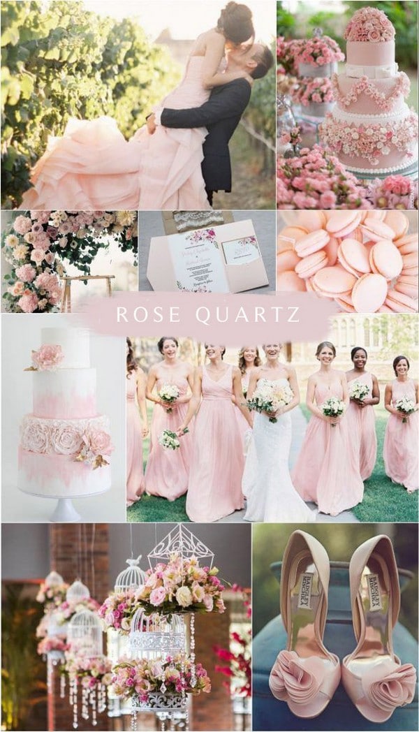 rose quartz dusty rose wedding color ideas Colors for Wedding