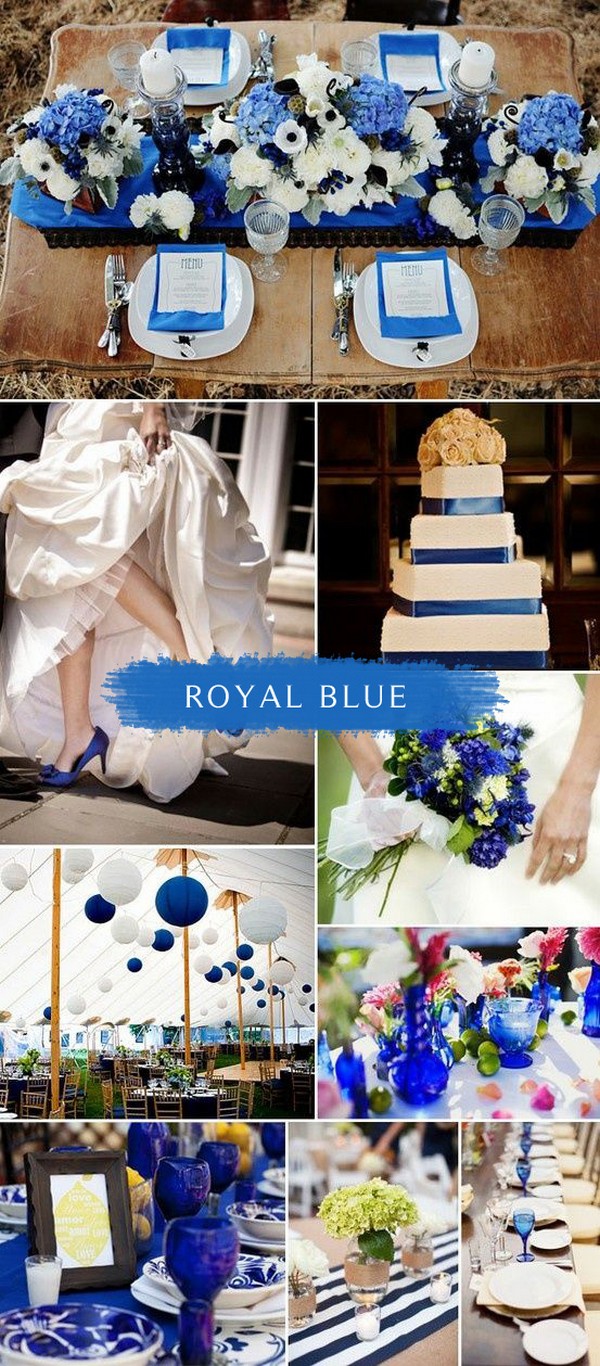 royal blue wedding color ideas