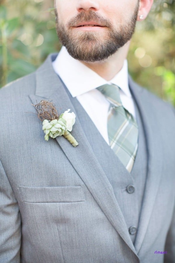 sage green and grey wedding groom attire ideas