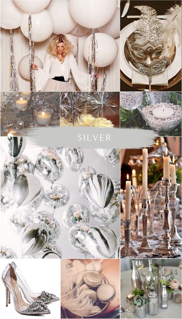 silver wedding color ideas