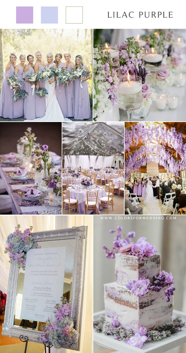 spring summer lilac purple wedding color ideas