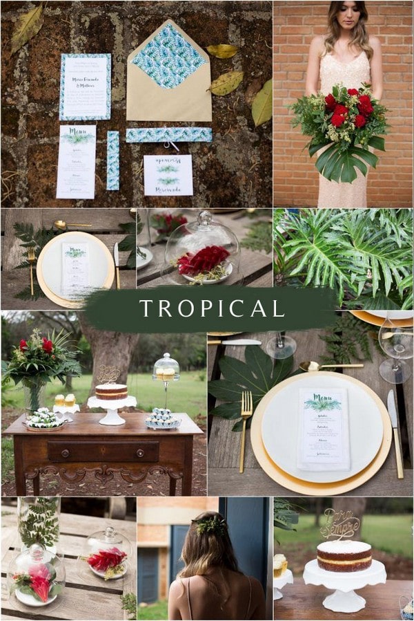 tropical wedding color ideas