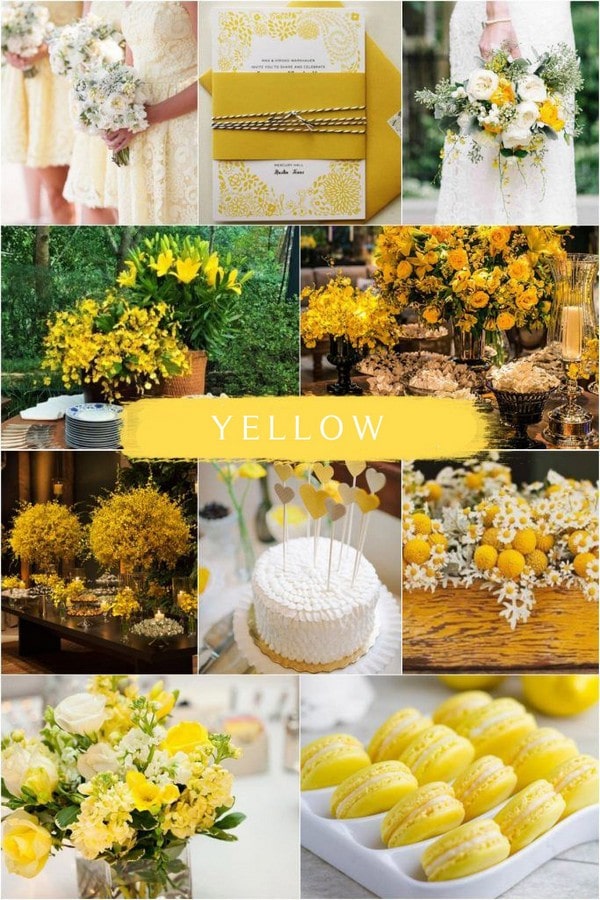 yellow wedding color ideas