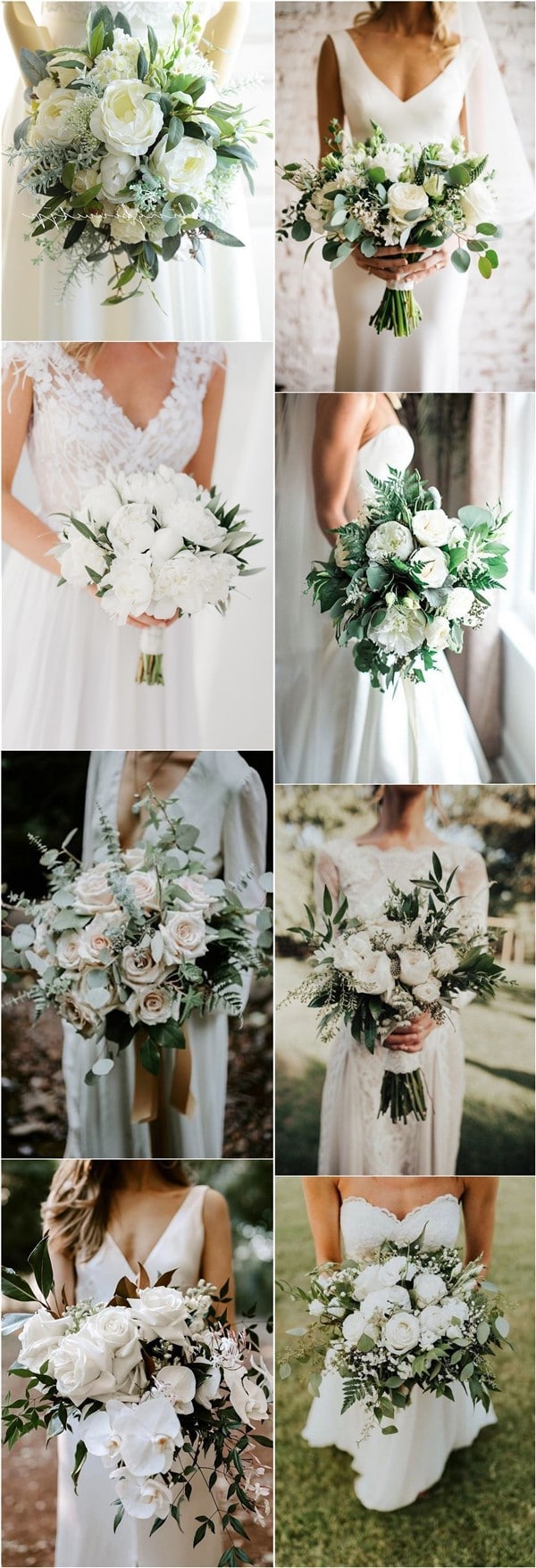 Chic simple white and greenery wedding bouquet #wedding #weddingideas #weddingbouquets #greenwedding 