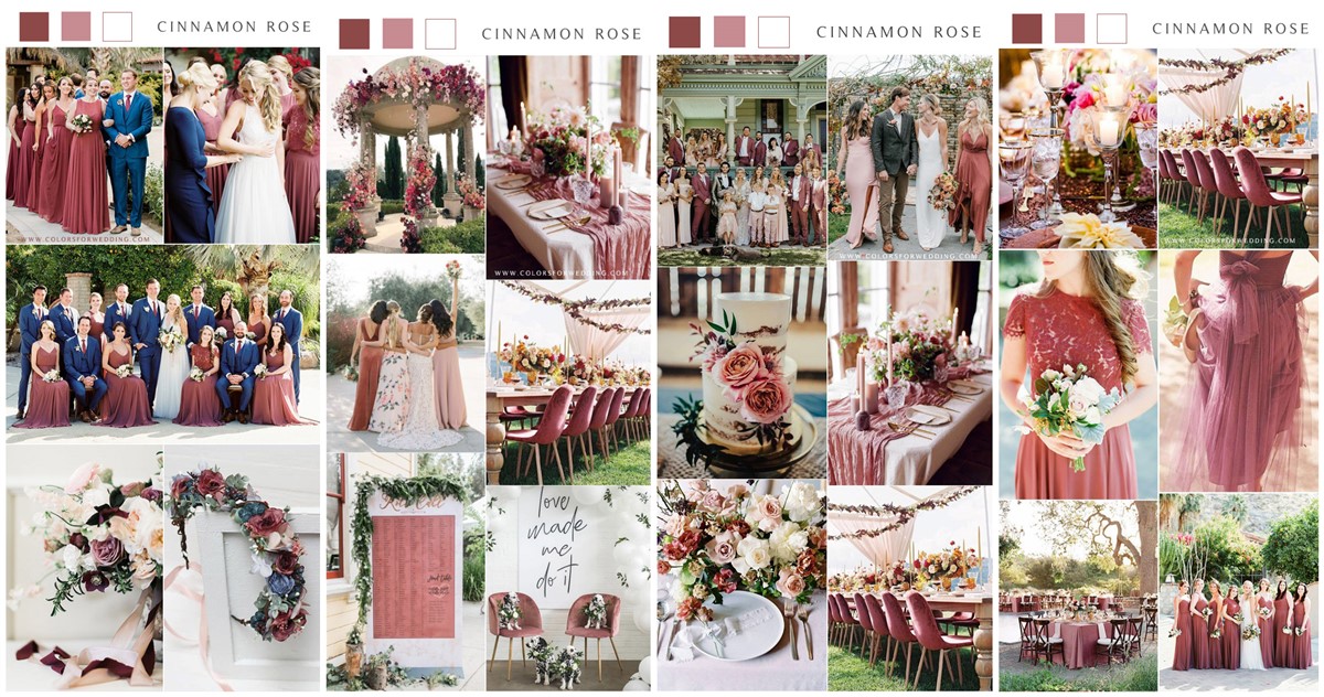 Cinnamon Rose wedding color ideas