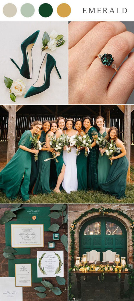 16 Emerald Wedding Color Palette Ideas 2022 2023 Colors For Wedding