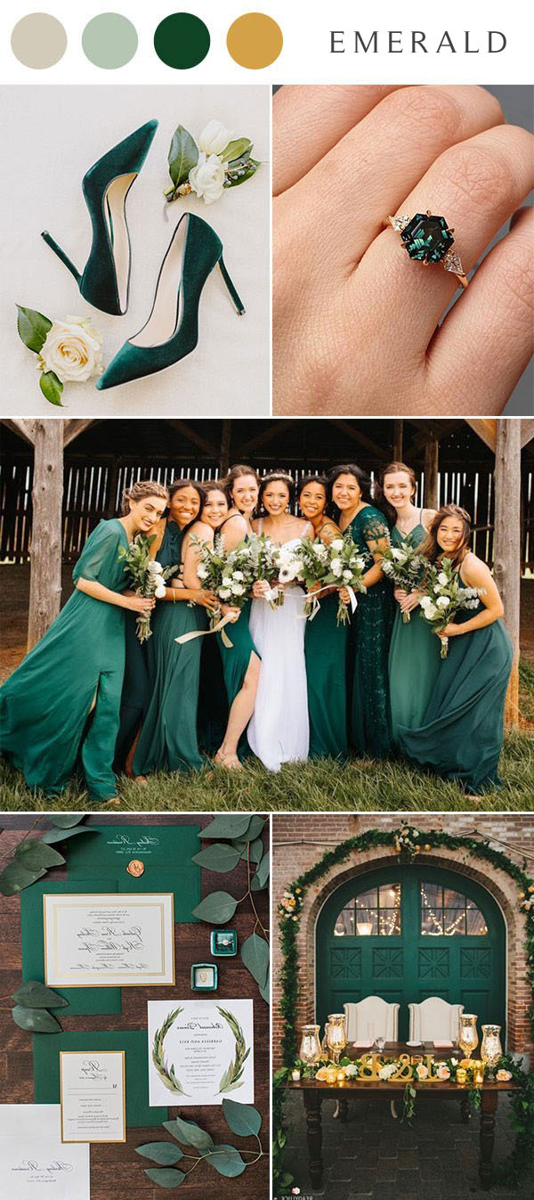 16 Emerald Wedding Color Palette Ideas | Colors for Wedding