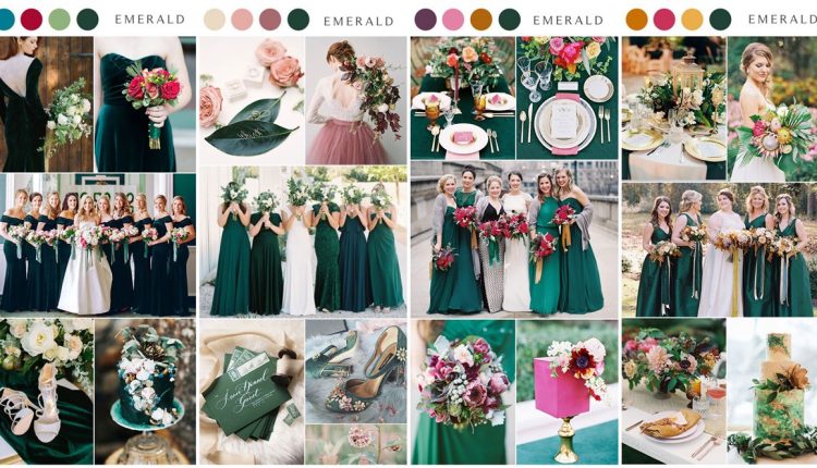 Emerald wedding palette colors