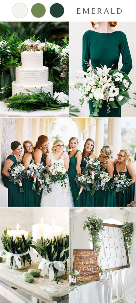 ️ 16 Dark Green & Emerald Wedding Color Palette Ideas 2024 | Colors for ...