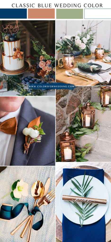 15 Pantone Classic Blue Wedding Color Palettes 2024 💙
