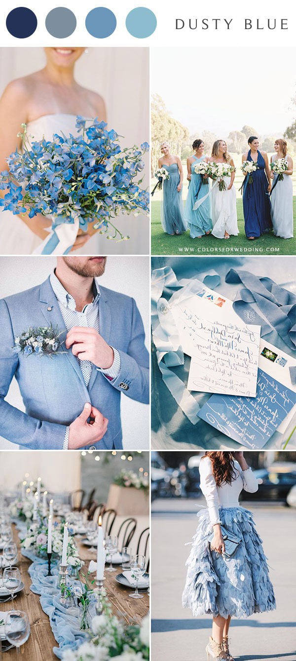 dusty blue wedding color ideas