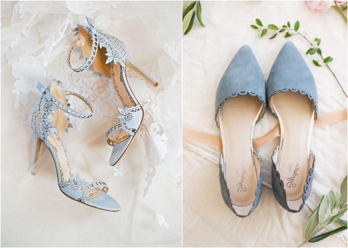 dusty blue wedding shoes and heels