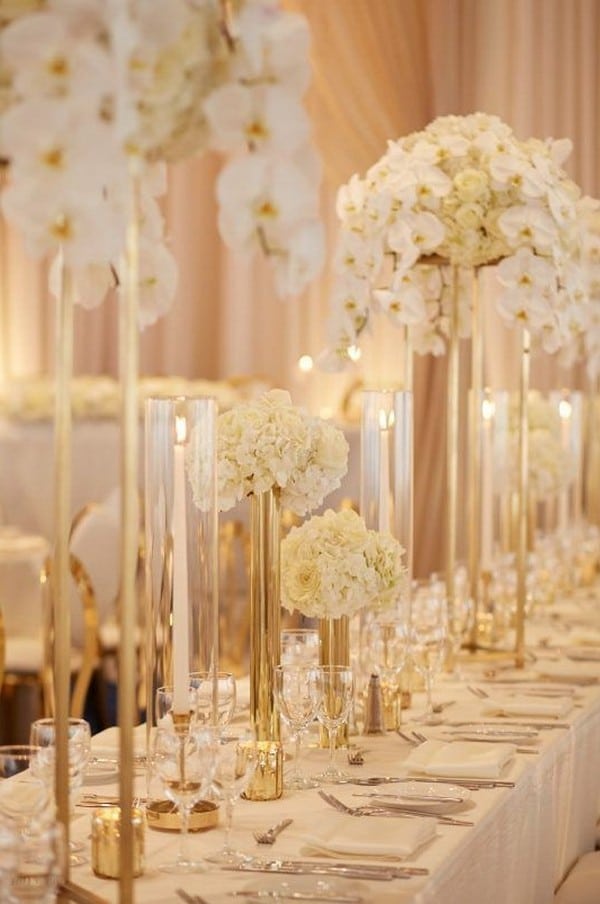 elegant gold wedding centerpiece #wedding #weddingideas #centerpieces#goldwedding
