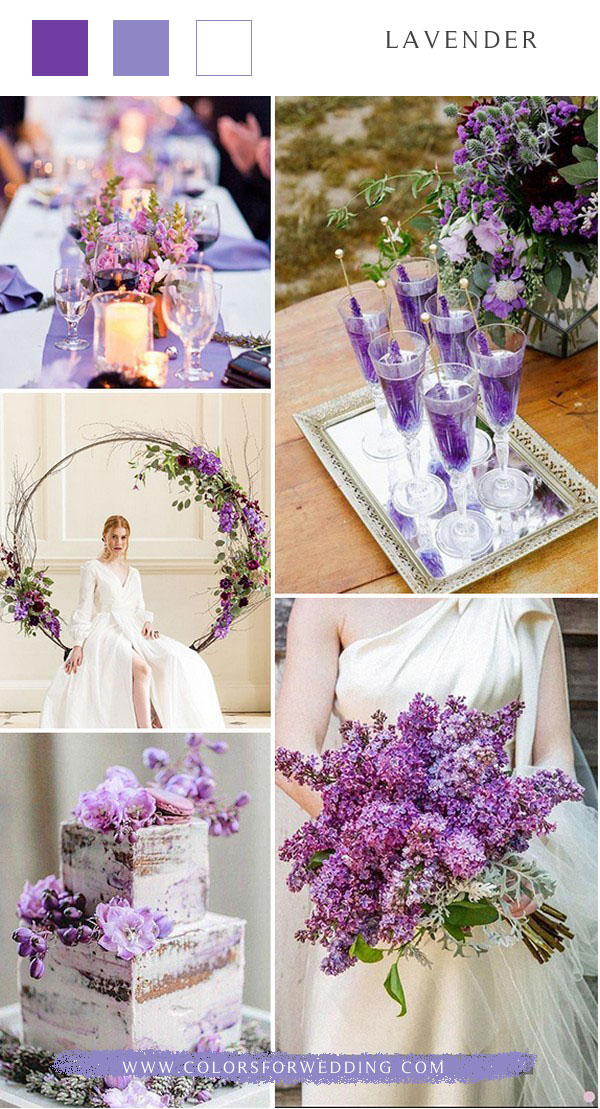 lavender purple wedding color ideas