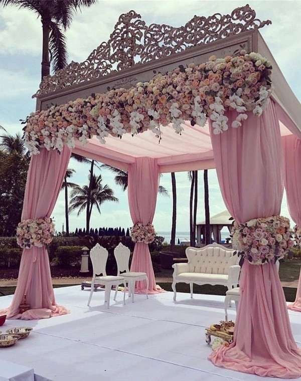 vintage dusty rose wedding ceremony decor ideas