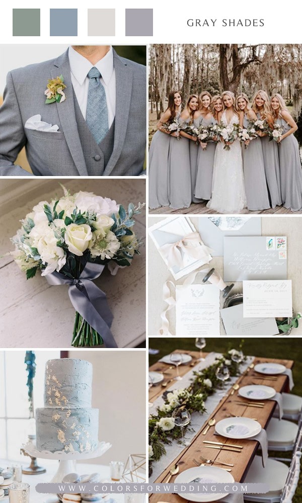 Gray wedding color ideas