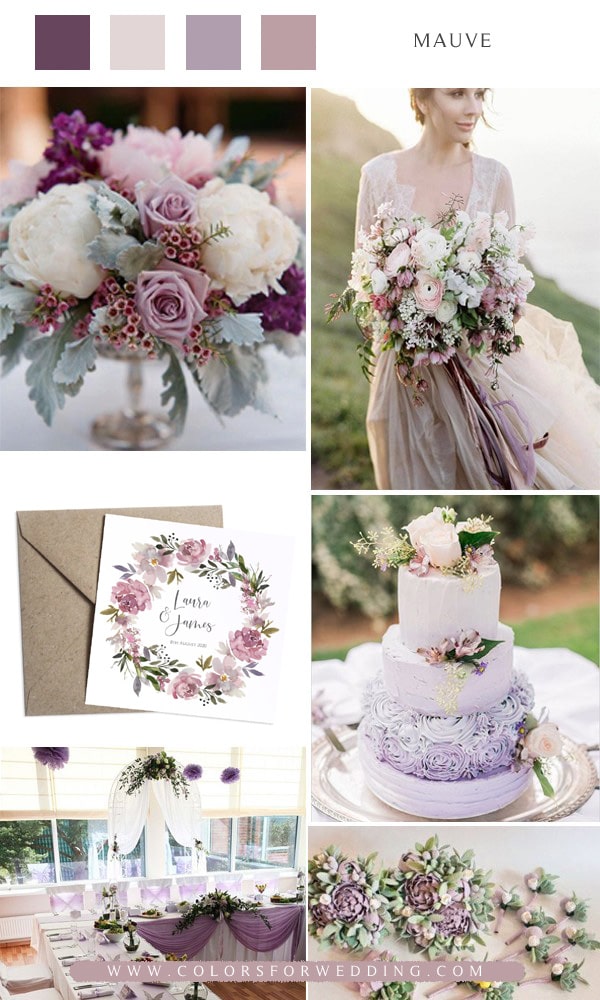 Mauve purple wedding color ideas