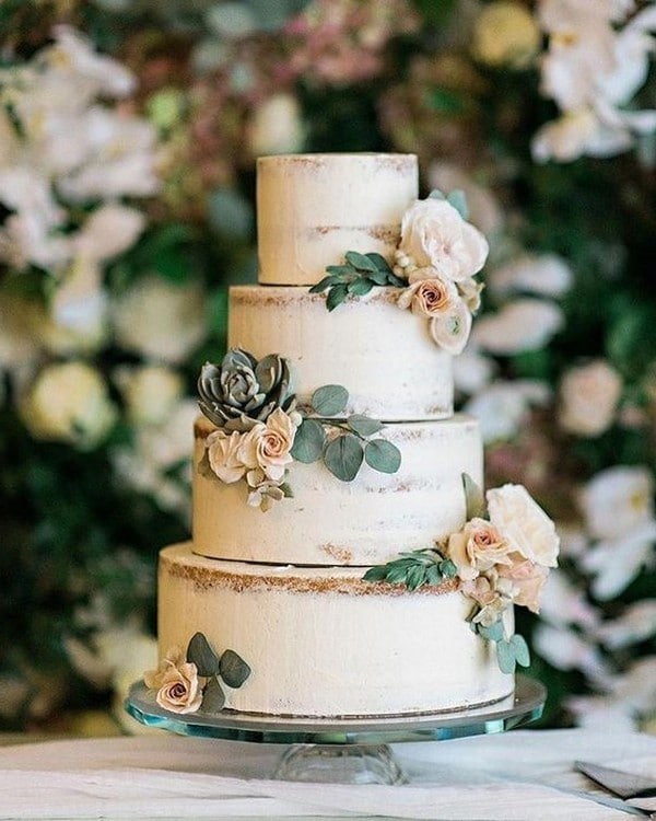 Simple and chic buttercream wedding cakes 7