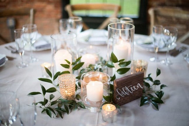 Simple chic greenery wedding centerpieces 11