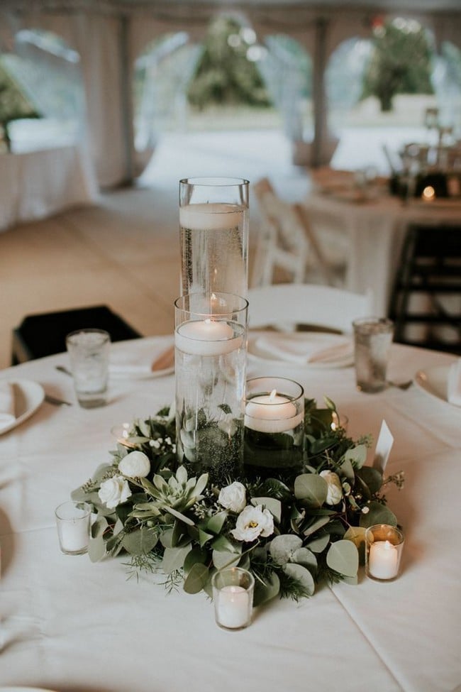 Simple chic greenery wedding centerpieces 20
