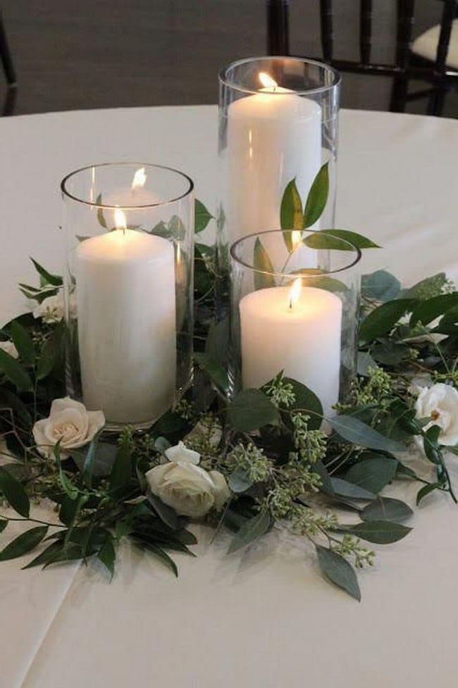 Simple chic greenery wedding centerpieces 25
