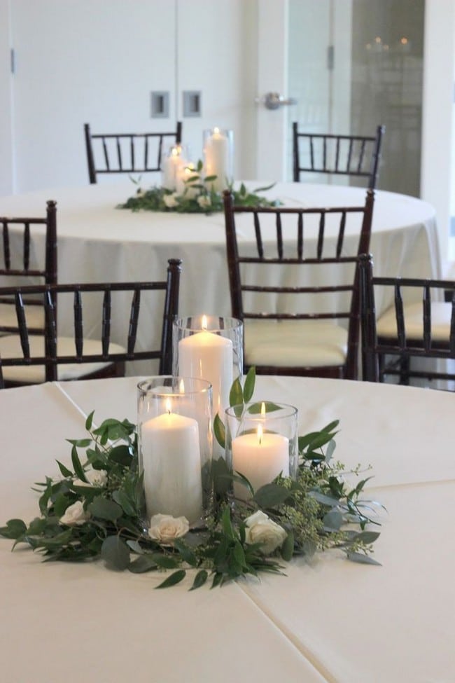 Simple chic greenery wedding centerpieces 26